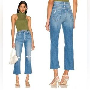 Mother The Tripper Ankle Fray Distressed Jeans in Play Like a Pirate Size 27